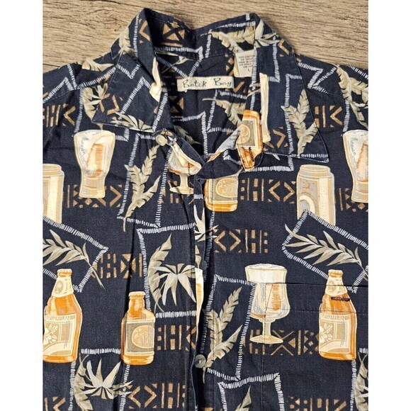 Batik Bay Hawaiian Shirt Beer Button Up Size L - Picture 4 of 8